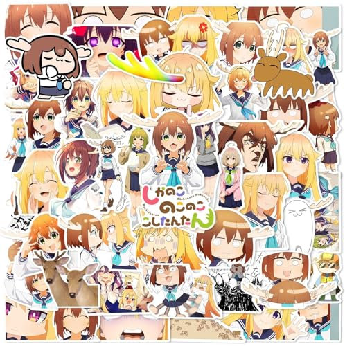 50 Stück My Deer Friend Nokotan Aufkleber Auto Laptop Telefon Gitarre Skateboard Motorrad Fahrrad Guitar Anime Stickers Set Vinyl Wasserdicht Aesthetic Aufkleber für Jugendliche Kinder Erwachsene