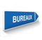 DECOHO - Panneau de signalisation pour parking · Bureaux droite- 48 x 10 cm - Blanc