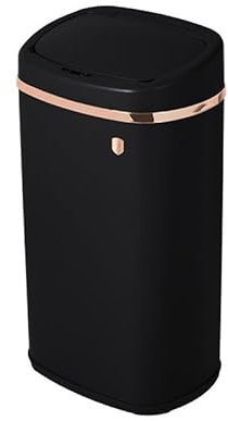 Berlinger Haus Abfallbehälter | 58 l mit Sensoröffnung & Edelstahlgehäuse | Black Rose Collection | Elegantes Design & hygienische Bedienung