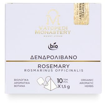 Té de Romero Orgánico con Hierbas Aromáticas Orgánicas del Monte Athos (Rosmarinus Officinalis) - 15g