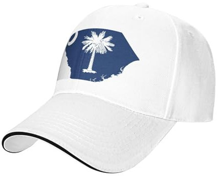 South Carolina Flagge Karte Druck Baseballmütze Herren Golfmütze verstellbare Rücken perfektes Zubehör für Männer