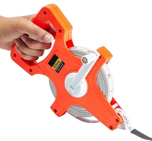 Messung von Reel Band Open - Fiberglass Surveyors Tape | impactt resistant starke und stabile breite Zielfernrohrmessung TAPEE | Versenkbares Werkzeug für Ingenieur, Yard, Projekt