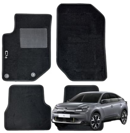 Serie 4 Fußmatten - Schwarze Teppiche für Citroen C4 III ab 2020