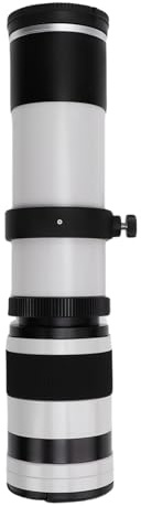 SENECESLI Teleobjektiv, Optisches Glas 420 Bis 800 Mm E Montieren Tele -Zoomobjektiv für Spiegellose Kamera (White)