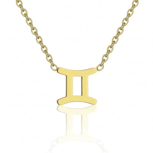 KIANJA Sternzeichen Halskette Kette – Zodiac Collection | Edelstahl | 45 cm + 5 cm Verlängerung | Wähle dein Sternzeichen