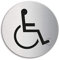 Cartello - Disabili | Targhette Targa acciaio inox Ø 75 mm autoadesivo | Ofform Design Originale No.8486