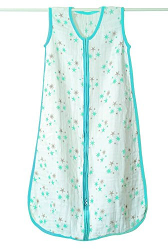 aden + anais 8030F Schlafsack, leicht, 0 bis 6 Monate, Größe S, Motiv Star Bright