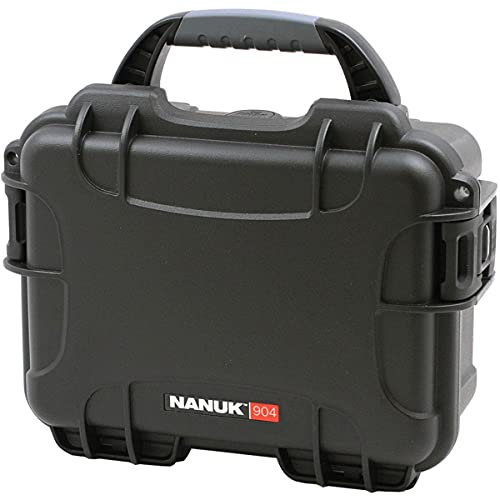 NANUK 904 Wasserdichter Hartschalenkoffer Mit Plüschschaumeinlage - Schwarz