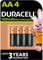 Duracell Battery Rechargeable Accu NiMH 1300 mAh AA Ref 81367177 [Pack 4]