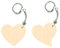 C' Top : Set 4 Porte Clefs Bois Coeurs 5 Cm