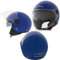 Casco Jet Scooter Moto Omologato ECE 22-06 Doppia Visiera Parasole Blu XL