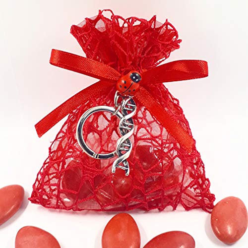 2 Pezzi Bomboniere Laurea biologia Dna Portachiavi, Sacchetti Laurea Offerta Online