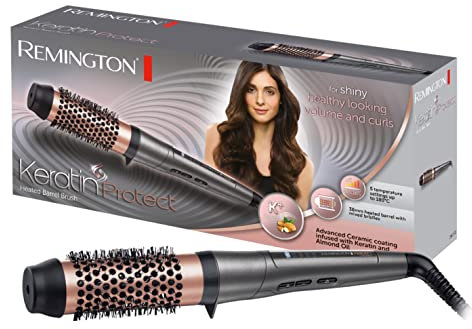 Remington Volumenstyler Keratin Protect CB8338, 38 mm breite Rundbürste, grau/rose gold