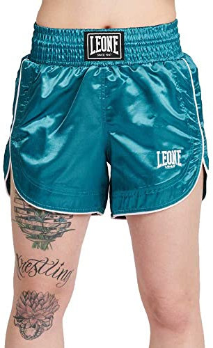 LEONE 1947, Basic W Pantaloncino Kick-thai, Donna, Verde Acqua, L, AB801