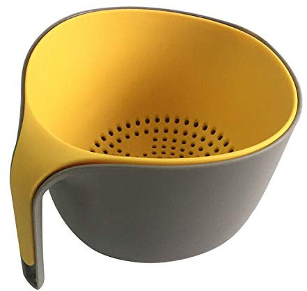 2 Pezzi Scolapasta Con Ciotola Set, Colapasta Plastica Multiuso Cucina Frutta Verdure Basket