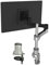 R-Go Tools Zepher 4 C2, Single monitor arm, Adjustable Vesa(75x75 and 100x100mm) Mount Desk Stand with Clamp, Fits 40’’Inch LCD Computer Monitors, Weigh max 8KG, Matte silver