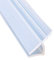Mintice Tira de Sellado de la Puerta del Baño Sello de Espacio de Ventana de Mampara de Ducha Curvo Plano Caucho Vaso Fondo Clima 10mm 78 Pulgadas Forma de H