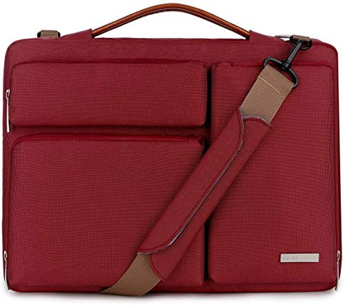 Lacdo 360° Protectora Funda Portátil para 15.6 Pulgadas IdeaPad/ThinkPad, HP Pavilion 15, ASUS TUF/ZenBook 15, Acer Aspire 3 5 7, Samsung DELL HP Asus Chromebook Bolsa de Ordenador, Rojo