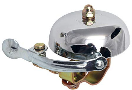 Crane Fahrradklingel, Chrom, Suzu Fahrradklingel, hergestellt in Japan für Citybikes, Cruiser, Rennräder oder MTB, passend für Lenkerdurchmesser von 22,2 bis 26,0 mm