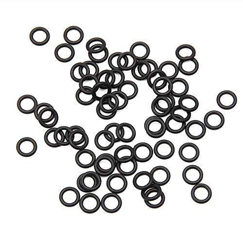 SHARROW 100 Stück Bogenschießen Pfeilspitzen O Ring Jagdspitzen Broadhead Ersatz Gummi Scheiben (Schwarz)