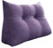 VERCART Rückenkissen Lang Keilkissen Lendenkissen Stützkissen Sitzkissen für Bett Sofa Couch Gepolstert Kopfteil Lesekissen Große Kissen Nackenstützkissen Abnehmbarem Bezug Leinen 90cm Violett