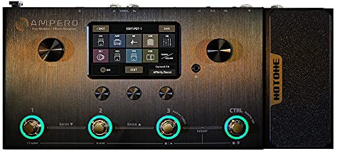 Hotone Ampero MP-100 - Amplificador de guitarra y bajo, modelado, gabinetes de infrarrojos de simulación multilingüe, multiefectos con pedal de expresión, interfaz de audio USB OTG estéreo