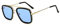 WQZYY&ASDCD Sonnenbrille Herren Damen Quadratische Steampunk Brille-Blau