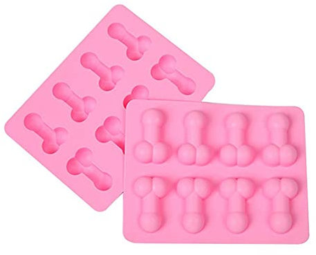 Moule en Silicone de Forme Drôle - Bac à Glaçons, Moules à Chocolat pour Gâteaux et Pâtisseries Fantaisie, Outils de Cuisson d'Artisanat en Sucre Rose pour Anniversaire de Fête