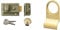 Yale P-77-ENB-PB-60 Traditional Nightlatch, Standard Security, Nickel Finish/Brass Cylinder, 60 mm Backset & YES-CYLPULL-PB Essentials Rim Cylinder Door Pull, Great for External Doors