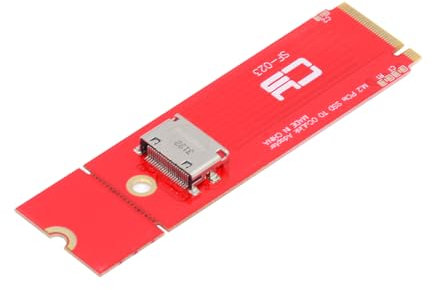 cablecc PCI-E 3.0 M.2 M-Key auf Oculink SFF-8612 SFF-8611 Host-Adapter für PCIe Nvme SSD 2260, Rot SFF-8611 zu NVME