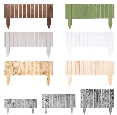 BooGardi Bordure enroulable en bois - 6 couleurs - Hauteur 20/30/40 cm - Brûlé 40 cm x 200 cm - Bordure de parterre flexible - Clôture pour parterre de fleurs