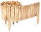BooGardi Rollborder Holz · 6 Farben · Höhe 20/30/40 cm · gebrannt 40cm x 200cm · Beetrolli als Flexible Beetumrandung Mähkante · Steckzaun Blumenbeet