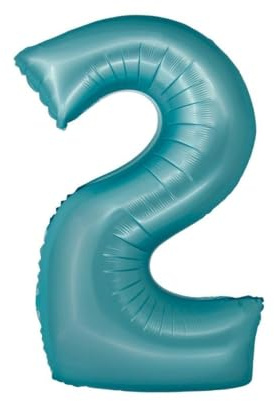 Playflip XL Folienballon blau matt Zahl 1
