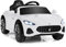 GYMAX Kids Ride on Car, 12V Battery Powered Licensed Maserati Toy Car with Remote Control, Music, Horn, Radio, Lights, USB, Slow Start & Safety Belt, Children Electric Vehicle for 3 Years Old (White)