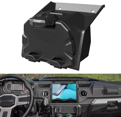 LitMiRaCle Supporto per tablet e telefono con scatola portaoggetti, supporto per iPad, supporto GPS per Polaris Ranger XP 1000 2018-2023