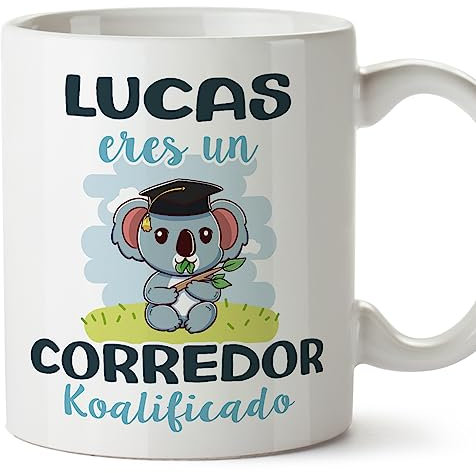 Mugffins Tassen Personalisierten für LÄUFER Mann - Auf Spanisch - Koalificados Personalizados - 11 oz / 330 ml - Individuell Anpassbar Geschenk Mitarbeiter