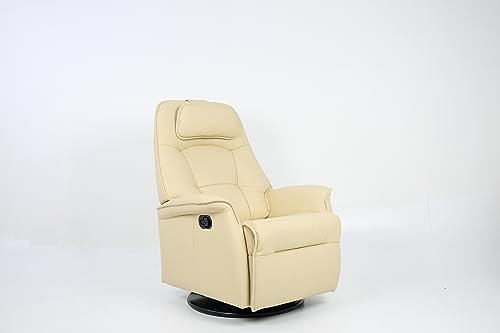 WELCON ErgoSVING Relaxsessel | Sessel | Fernsehsessel | Echtleder beige