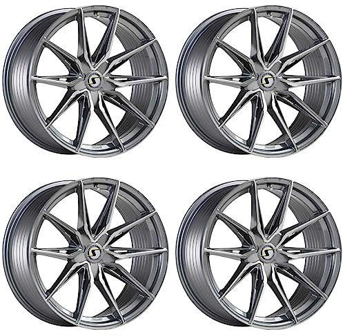 4x Schmidt Felgen TwentyOne 8.5Jx20 ET38 5x112 TitanBrushed kompatibel mit Mercedes-Benz C-Klasse W204, C-Klasse W205