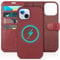TUCCH Case for iPhone 15 (6.1) 2023, 2 in 1 Detachable Wallet Stand Phone Case with[RFID Blocking][Card Holders][Wireless Charging][Kickstand]Removable Magnetic PU Leather Shockproof Folio, Dark Red
