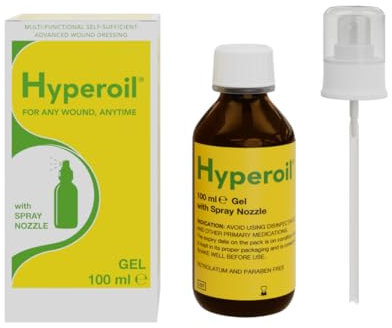 Hyperoil Gel Spray per Lesioni e Alterazioni Cutanee - Piaghe da decubito - Ustioni - Ferite - Dispositivo medico - 100 ml