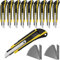 Waytex Lot de 10 Cutters 18mm avec Grip Antiglisse sur le Manche + 20 Lames Sécables de rechange pour Pro et Particuliers