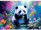 AIRDEA Niedlicher Baby Panda Diamond Painting Set für Erwachsene, Diamond Painting Kits, 5D Diamant Malerei Set, DIY Diamantmalerei Basteln Bilder Arts als Geschenk für Home Wand Décor 40x30cm