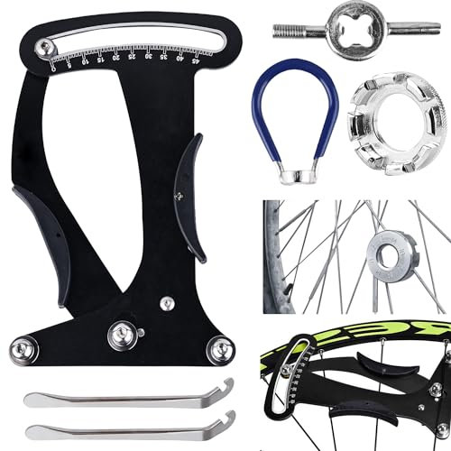Medidor De Tensión de Radios,Tensiómetro De Radios De Bicicleta Con Herramienta De Ajuste De Hilo,Medidor De Tensión De Radio De Bicicleta,Medidor De Tensión Radios De Bicicleta Para Bicicleta