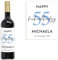 Mimi und Anton 55 Geburtstag Geschenk | Personalisiertes Flaschenetikett | Weinetikett 55 | Größe 10x12 cm | Weinlabel Happy Birthday mit Geburtstagszahl (Blau), Namen & Datum