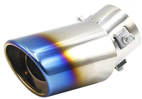 Auspuffblenden Für VW Für Phaeton B5 B6 B7 Für Polo Für Passat B6 2,0 Auto Auspuff Spitze Runde Edelstahl Rohr Auto-Heckhals Endrohre (Color : D)