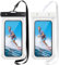 Razobws 2024 TPU Custodia Impermeabile Smartphone - [2 Pezzi] IPX8 30M porta cellulare impermeabile mare per iPhone 15 14 13 12 11 Plus Pro Max, Samsung S24-S21 Xiaomi Redmi Huawei Cover Subacquea