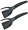Lot de 2 Spatules Réversibles Antiadhésives - Ustensiles de Cuisine 2 en 1 pour Toasts et Œufs (Noir)
