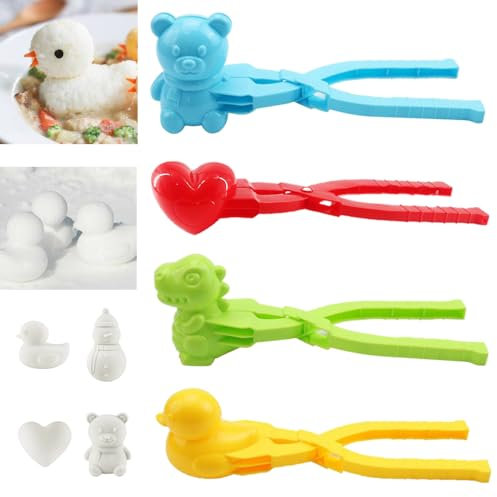 SAKURRDD Enten-Reisform, Reis-Enten-Form for Selbermachen, Tierformen, Sushi-Formen, Reisformer, Enten-Reisschaufel, Entenform-Zange, Enten-Schneeball-Maker-Clip for Kinder / 2018