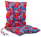 Mg Design Stuhlkissen 100x50 cm mit exotischem Druck - Stuhlkissen mit Bändern, Steppkissen - Sitzkissen für Gartenstuhl, Outdoor Stuhlauflage als Stuhl Kissen, für Indoor und Outdoor