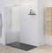 Mampara ducha fija 70x195 FABRICACION ESPAÑOLA Mampara de ducha 6mm Antical Barra de sujeción inoxidable Cristal Transparente Panel Fijo Mampara Cristal Templado PERFIL CROMO 70X195)